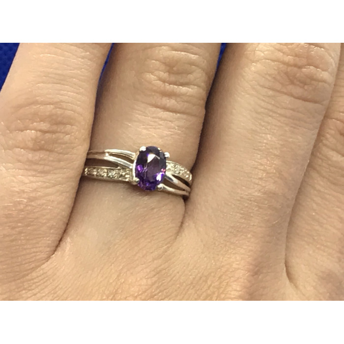 Sky Jewelry Серебряное кольцо с аметистом