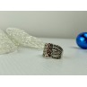 Sky Jewelry Серебряное кольцо с камнями Спессартин и Морион