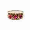 Sky Jewelry Серебряное кольцо 925 пробы с розовыми и белыми Фианитами