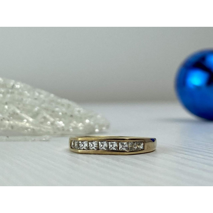 Sky Jewelry Серебряное кольцо в позолоте 925 пробы с Фианитами