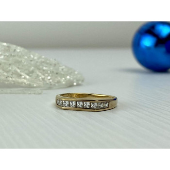 Sky Jewelry Серебряное кольцо в позолоте 925 пробы с Фианитами