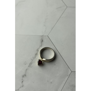 Sky Jewelry Серебряное кольцо 925 проба  с камнем Альмандин   *Сердце Альмандина*
