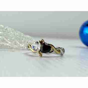 Sky Jewelry Серебряное кольцо 925 проба с камнем Альмандин и Шпинель *Сердца*