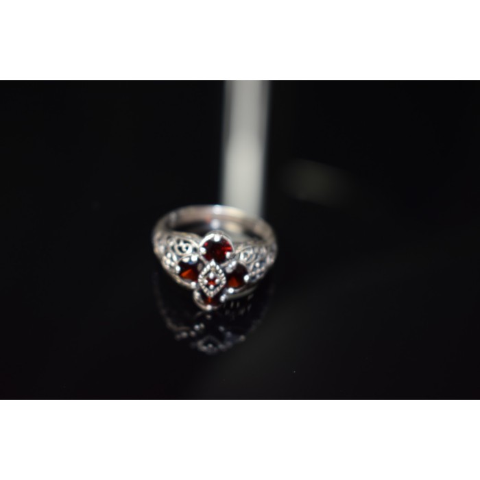 Sky Jewelry Серебряное кольцо 925 проба с Альмандином