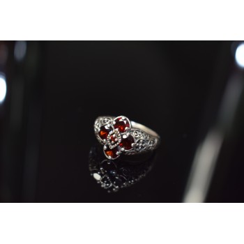 Sky Jewelry Серебряное кольцо 925 проба с Альмандином