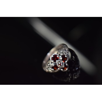 Sky Jewelry Серебряное кольцо 925 проба с Альмандином