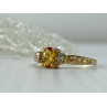 Sky Jewelry Золотое кольцо с Цитрином и Бриллиантами 14К (585 проба)
