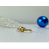 Sky Jewelry Золотое кольцо с Цитрином и Бриллиантами 14К (585 проба)