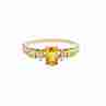 Sky Jewelry Золотое кольцо с Цитрином и Бриллиантами 14К (585 проба)