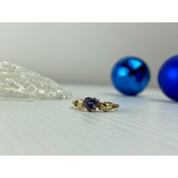 Sky Jewelry Золотое кольцо с Александритом и Бриллиантами 14К (585 проба)