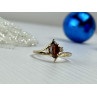 Sky Jewelry Золотое Кольцо 10К (417 проба) с Гранатом и Бриллиантами