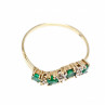 Sky Jewelry Золотое кольцо с Изумрудом и Бриллиантами