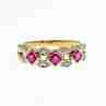 Sky Jewelry Золотое кольцо 10К (417 проба ) с розовым Топазом и Бриллиантами