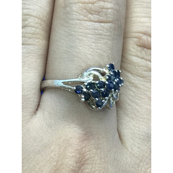 Sky Jewelry Серебряное кольцо с сапфирами