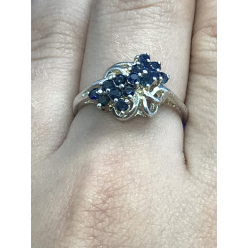 Sky Jewelry Серебряное кольцо с сапфирами