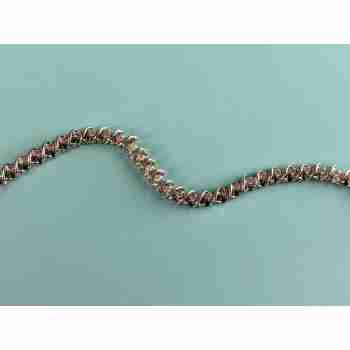 Sky Jewelry Золотой Браслет 14К (585 проба ) с Белым Сапфиром