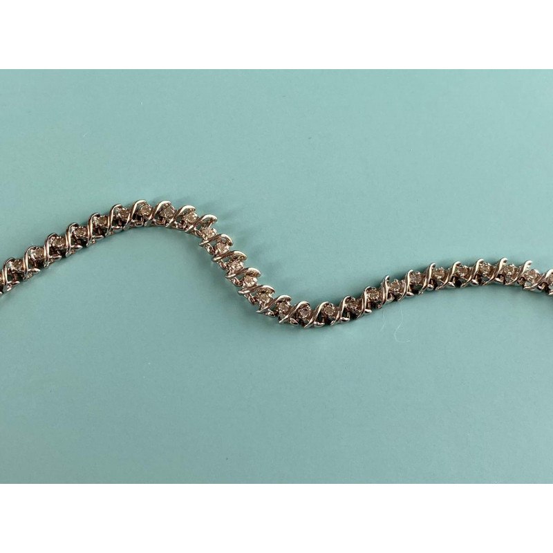 Sky Jewelry Золотой Браслет 14К (585 проба ) с Белым Сапфиром