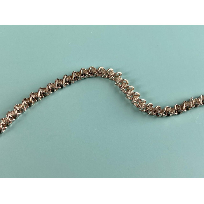 Sky Jewelry Золотой Браслет 14К (585 проба ) с Белым Сапфиром