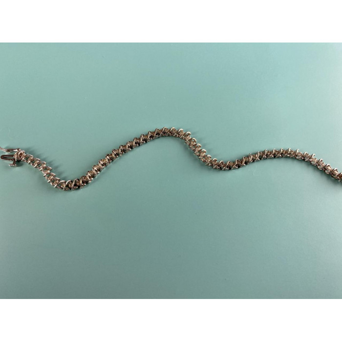 Sky Jewelry Золотой Браслет 14К (585 проба ) с Белым Сапфиром