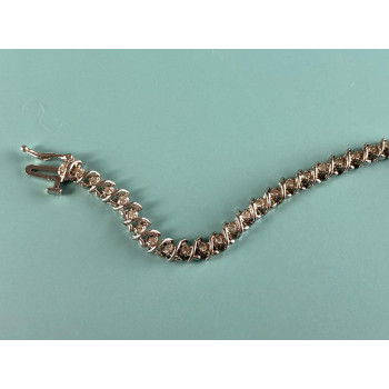 Sky Jewelry Золотой Браслет 14К (585 проба ) с Белым Сапфиром