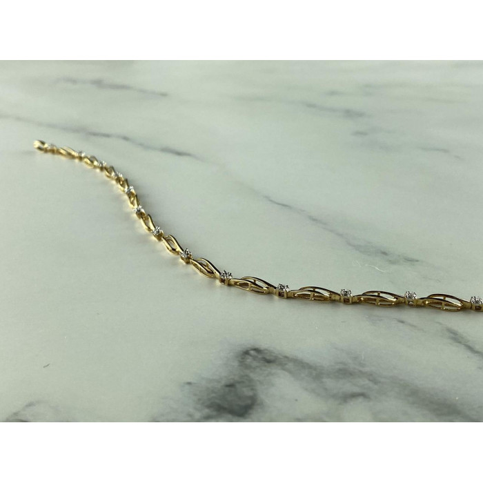 Sky Jewelry Золотой  Браслет 10К (417 проба) с Бриллиантами
