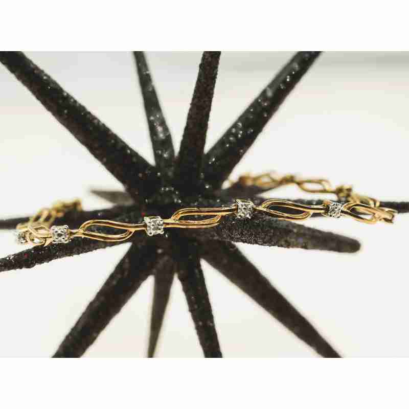 Sky Jewelry Золотой  Браслет 10К (417 проба) с Бриллиантами