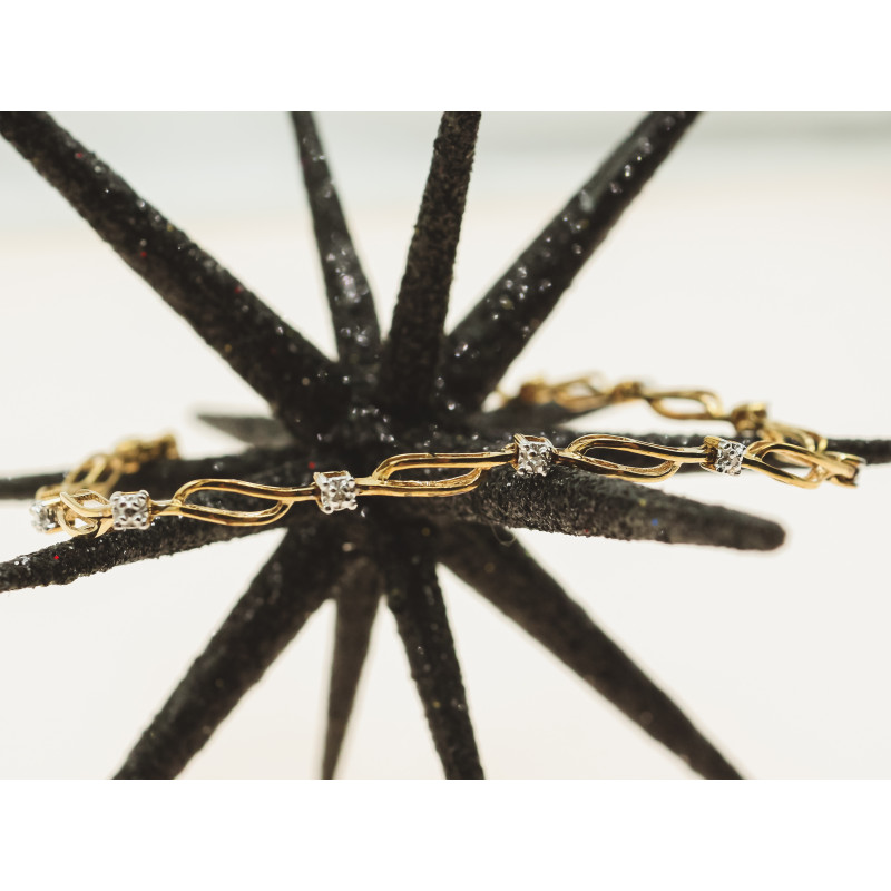 Sky Jewelry Золотой  Браслет 10К (417 проба) с Бриллиантами