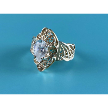 Sky Jewelry Ажурное Серебряное кольцо 925 пробы с Фианитом