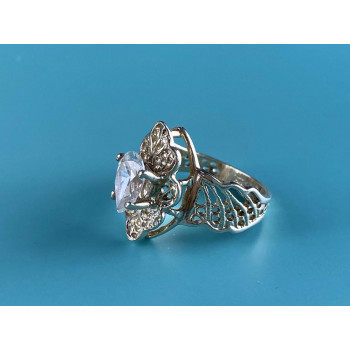 Sky Jewelry Ажурное Серебряное кольцо 925 пробы с Фианитом