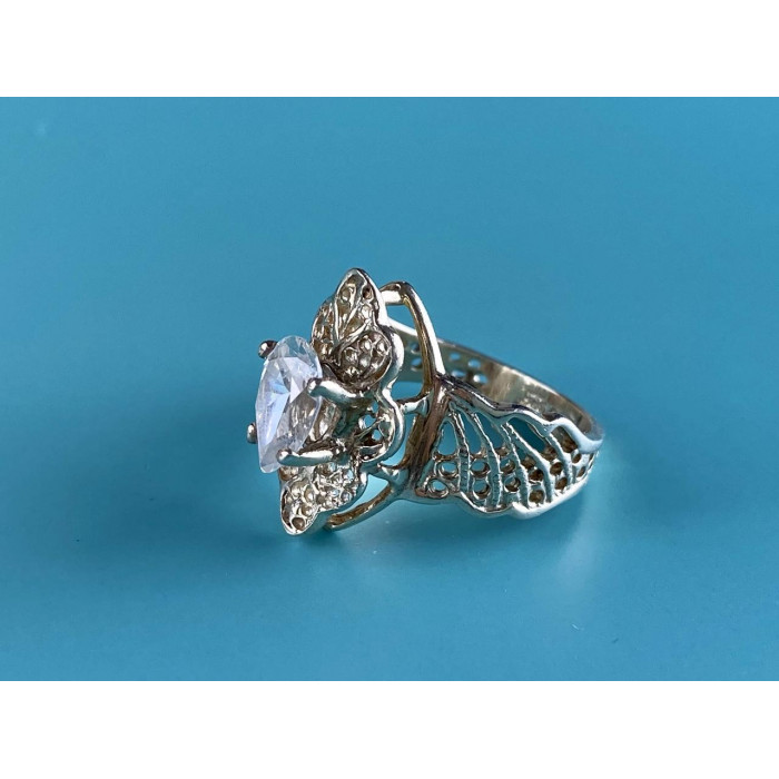 Sky Jewelry Ажурное Серебряное кольцо 925 пробы с Фианитом