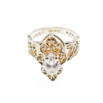 Sky Jewelry Ажурное Серебряное кольцо 925 пробы с Фианитом