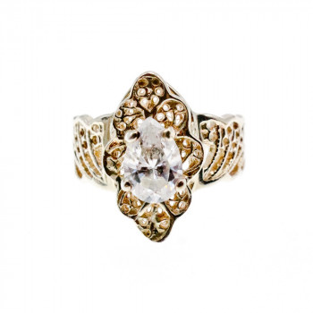 Sky Jewelry Ажурное Серебряное кольцо 925 пробы с Фианитом