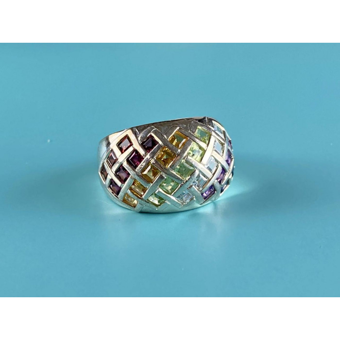 Sky Jewelry Серебряное кольцо 925 проба с натуральными камнями