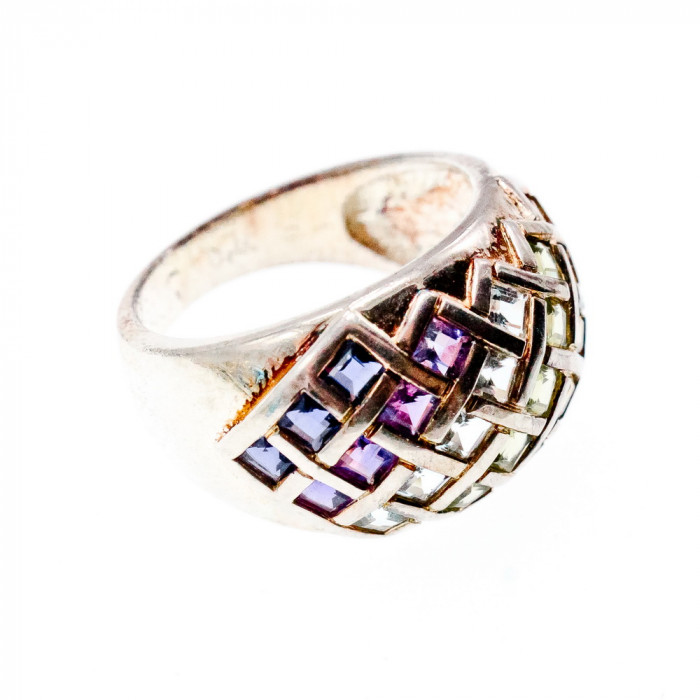 Sky Jewelry Серебряное кольцо 925 проба с натуральными камнями