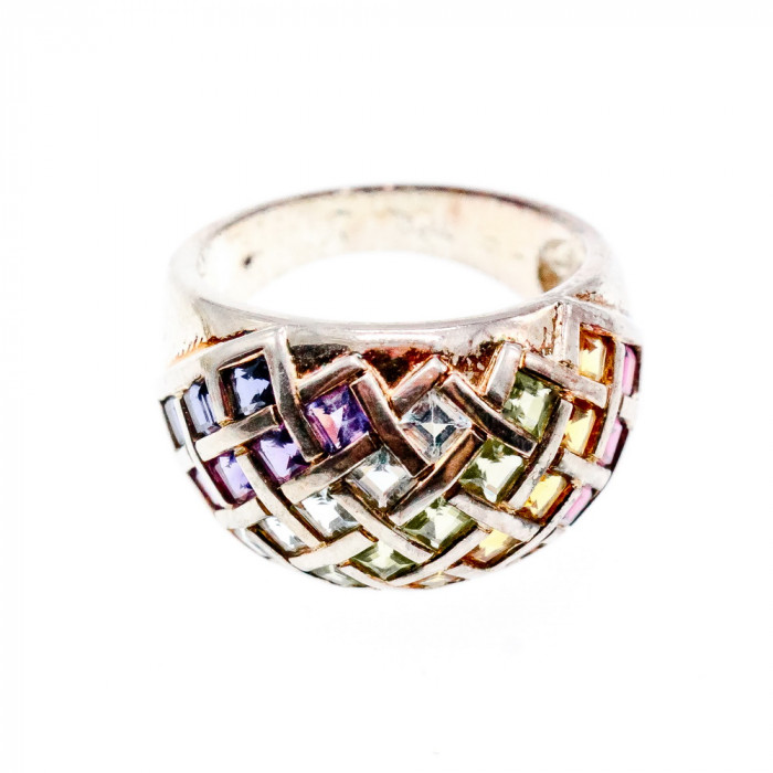 Sky Jewelry Серебряное кольцо 925 проба с натуральными камнями