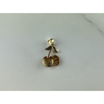 Sky Jewelry Золотой кулон с Эмалью 10К (417 проба) *Вишня*