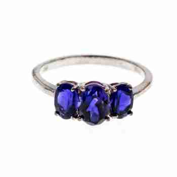 Sky Jewelry Серебряное кольцо с Фиолетовым Турмалином