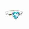 Sky Jewelry Серебряное кольцо 925 пробы с Топазом