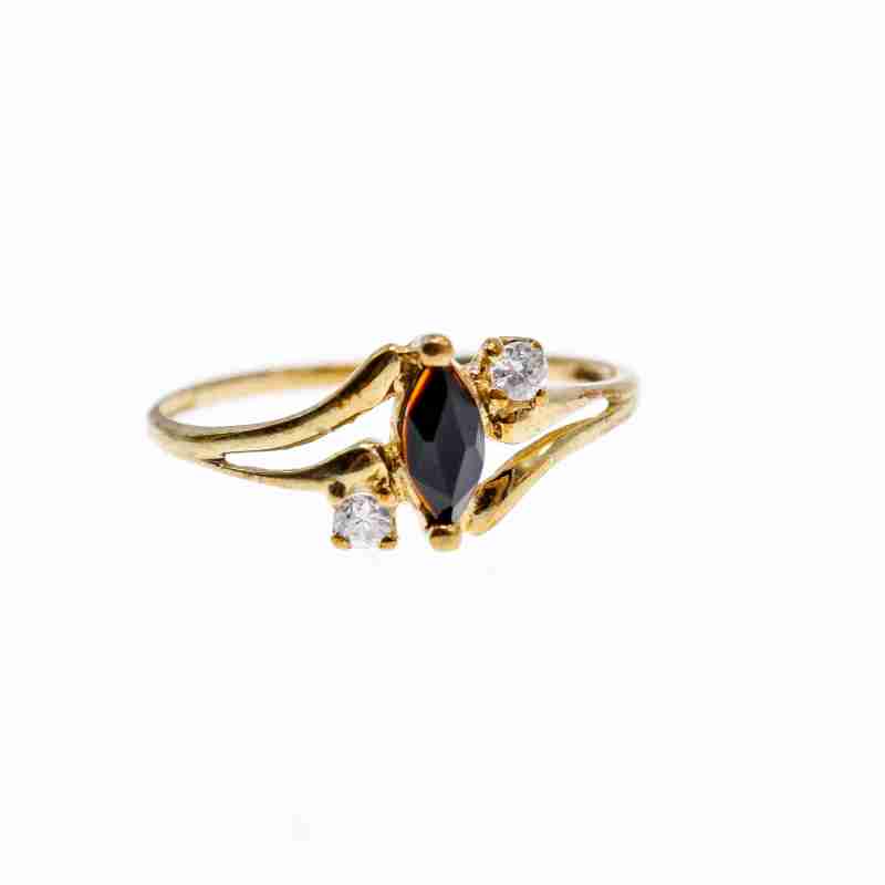 Sky Jewelry Золотое кольцо со Шпинелью и белым Топазом