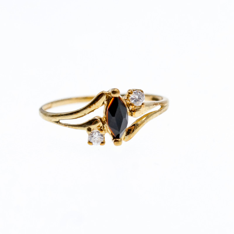 Sky Jewelry Золотое кольцо со Шпинелью и белым Топазом