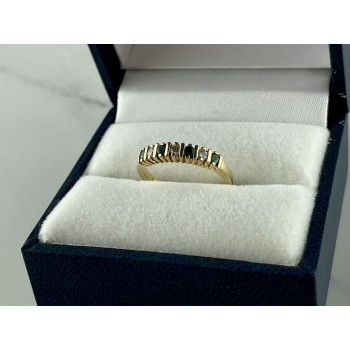 Sky Jewelry Золотое кольцо с Изумрудом и белым Топазом