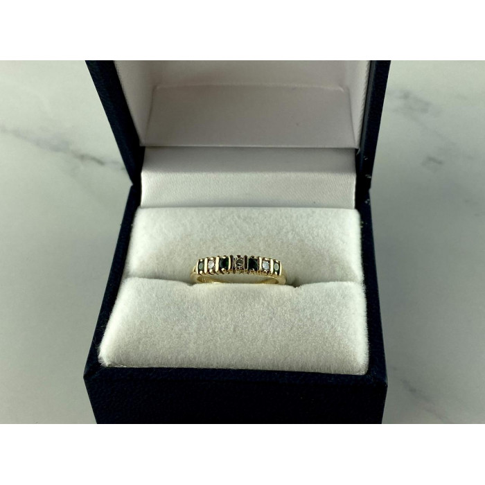 Sky Jewelry Золотое кольцо с Изумрудом и белым Топазом