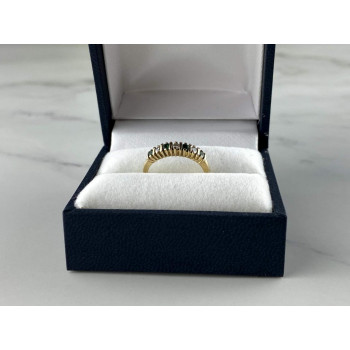 Sky Jewelry Золотое кольцо с Изумрудом и белым Топазом