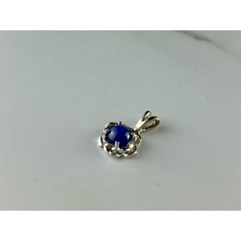 Sky Jewelry Золотой Кулон с камнем  Синий Звездчатый Сапфир