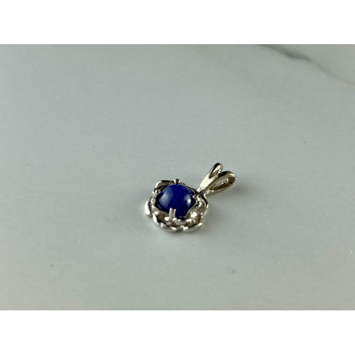 Sky Jewelry Золотой Кулон с камнем  Синий Звездчатый Сапфир