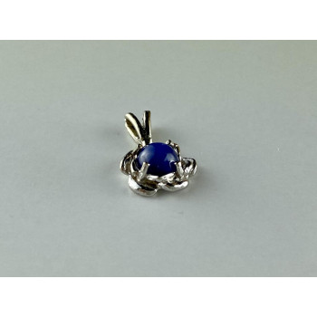 Sky Jewelry Золотой Кулон с камнем  Синий Звездчатый Сапфир