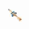 Sky Jewelry Золотой кулон с голубой Эмалью 583 проба