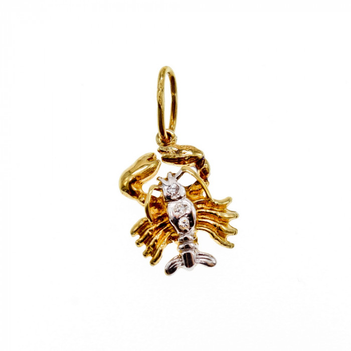 Sky Jewelry Золотой кулон 585 проба *Рак*