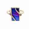 Sky Jewelry Серебряное кольцо со вставкой из анодированного Титана и Кварцем