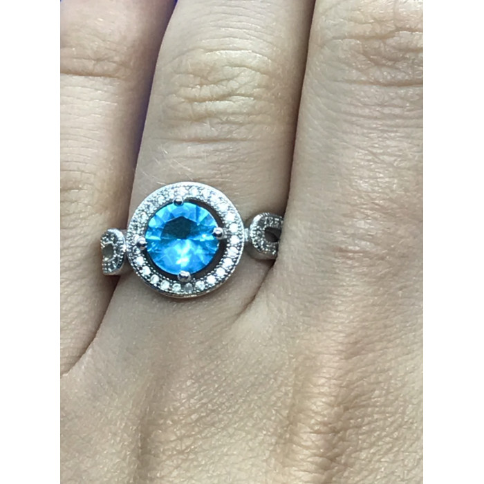 Sky Jewelry Серебряное кольцо с топазом